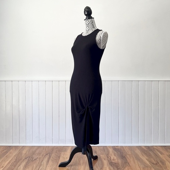 Dynamite Black Sleeveless Ribbed Knit Jersey Dress Size S - Picture 6 of 15